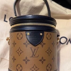 Louis Vuitton Monogram Mini Vanity in Brown and Black with Gold Hardware